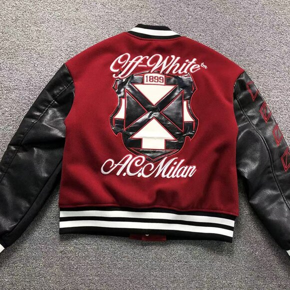 Off-White x A.C. Milan Varsity Jacket - Picture 2 of 15